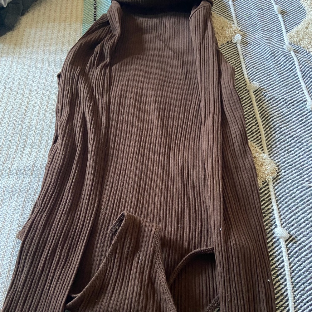Brown Turtle neck body-suit